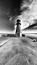 Lighthouse. Artistic look in black and white.