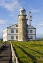 Lighthouse in Asturias Spain Bay of Biscay Royalty Free Stock Photo