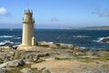 Lighthouse at the Atlantic Ocean, Muxia, Spain Royalty Free Stock Photo