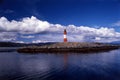 small island in the Beagle Channel near Ushuaia, Argentina, lighthouse attraction of Les Eclaireurs