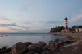 Lighthouse on the beach of Finnish golf