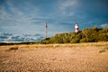 Lighthouse on the beach Royalty Free Stock Photo