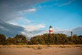 Lighthouse on the beach Royalty Free Stock Photo