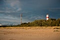 Lighthouse on the beach Royalty Free Stock Photo