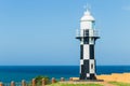 Lighthouse Beacon Blue Ocean Ship Marine Safety Royalty Free Stock Photo