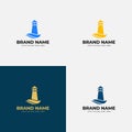 Lighthouse, Beacon logo design template vector illustration. Modern abstract simple logotype icon design. Lighthouses and ocean