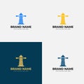 Lighthouse, Beacon logo design template vector illustration. Modern abstract simple logotype icon design. Lighthouses and ocean