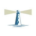 Lighthouse, beacon vector Logo Template Illustration Design. Vector EPS 10