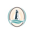 Lighthouse, beacon vector Logo Template Illustration Design. Vector EPS 10