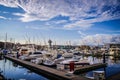 Beautiful blue sky over the Puerto Vallarta marina