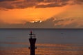 Lighthouse on sunset in manado, North Sulawesi