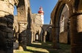 Lighthouse behind the ruins of the abbey