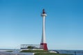 Lighthouse in Belize with Caribbean Sea in Background Royalty Free Stock Photo