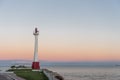 Lighthouse in Belize. Sunset light with Caribbean sea in Background Royalty Free Stock Photo