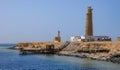 Lighthouse of Big Brother, Brother Islands, Red Sea, Egypt Royalty Free Stock Photo