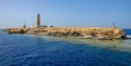 Lighthouse of Big Brother, Brother Islands, Red Sea, Egypt Royalty Free Stock Photo