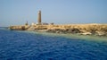 Lighthouse of Big Brother, Brother Islands, Red Sea, Egypt Royalty Free Stock Photo