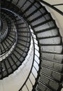 Lighthouse black metal spiral staircase