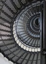 Lighthouse black metal spiral staircase stack of crescents