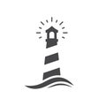 Lighthouse black vector icon Royalty Free Stock Photo