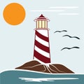 lighthouse blue art