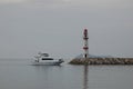 Lighthouse and boat.