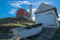 Lighthouse with boathouse