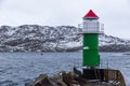 Lighthouse at Bodo harbor in Norway Royalty Free Stock Photo