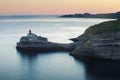 Lighthouse in Bonifacio at dusk, Corsica, France Royalty Free Stock Photo