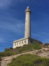 Lighthouse at Cabo de Palos against a blue sky Royalty Free Stock Photo