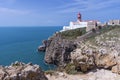 Lighthouse of Cabo do Sao Vicente Cape Vincente Royalty Free Stock Photo