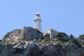 Lighthouse Cabo Nao Cape on rocks mountain Royalty Free Stock Photo