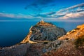 Lighthouse of Cap de Formentor Mallorca Spain around Sunset Royalty Free Stock Photo