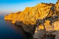 Lighthouse at Cap Formentor during sunrise, Mallorca, Mediterranean sea Royalty Free Stock Photo