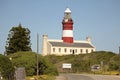 Lighthouse of Cape Agulhas (South Africa) Royalty Free Stock Photo