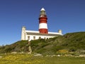 Lighthouse of Cape Agulhas (South Africa) Royalty Free Stock Photo