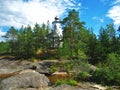 Lighthouse at Cape Besov Nos on Lake Onega.