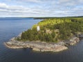 Lighthouse, Cape Besov Nos, Lake Onega shore, Karelia Royalty Free Stock Photo