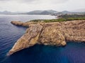 Lighthouse at Cape Formentor in Coast of North Mallorca, Spain. Artistic sunrise and dusk landascape Royalty Free Stock Photo