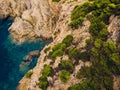 Lighthouse at Cape Formentor in Coast of North Mallorca, Spain. Artistic sunrise and dusk landascape Royalty Free Stock Photo