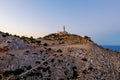 Lighthouse at Cape Formentor in the Coast of North Mallorca, Spain Balearic Islands . Royalty Free Stock Photo