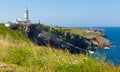 Lighthouse at cape Major Faro de Cabo Mayor. Santander. Spain Royalty Free Stock Photo