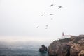 Lighthouse on Cape St. Vincent in Algarve, Portugal