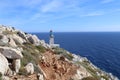 Lighthouse at Cape Tenaro near the entrance to the underworld Greek mythlology Royalty Free Stock Photo