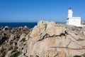 Lighthouse At Capo Testa, Sardinia Royalty Free Stock Photo
