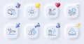 Lighthouse, Cardboard box and Warning line icons. For web app, printing. Vector