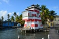 Lighthouse on carenero island Bocas del Toro panama Royalty Free Stock Photo