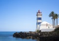 Lighthouse in Cascais, Portugal Royalty Free Stock Photo