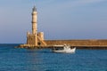 Lighthouse in Chania Harbor, Crete