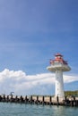 Lighthouse china sytle at Koh Sri-Chang ,Chonburi ,Thailand.